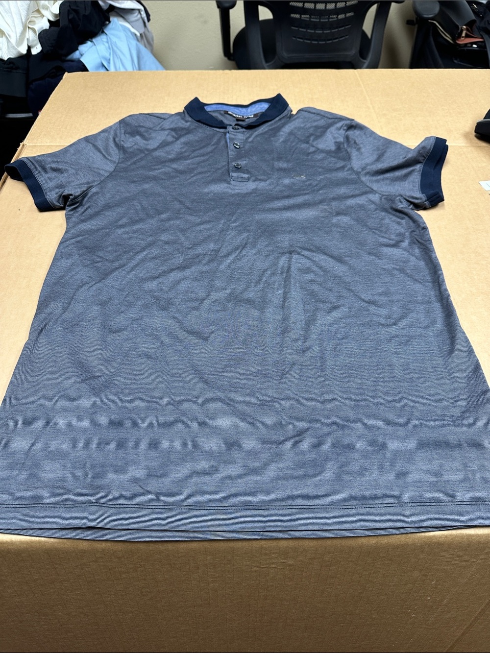 3#186, Size L, Michael Kors Men's Polo, Color As Metal